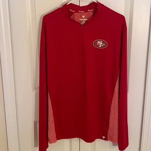 49ers mock 1/4 zip - Large - Red